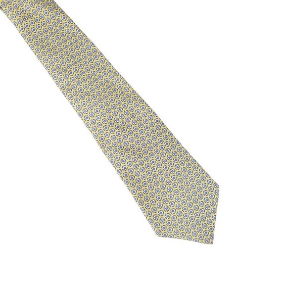 Vineyard Vines Silk Tie Soccer Ball Yellow Blue Preppy Boys USA Made - Picture 1 of 7